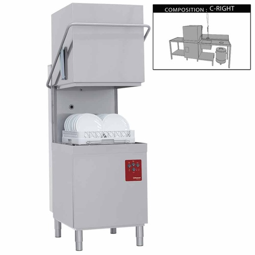 [DXE8/6/C-D] Hood dishwasher complete, consisting of : 