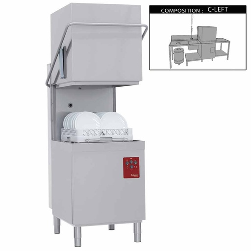 [DXE8/6/C-S] Hood dishwasher complete, consisting of : 