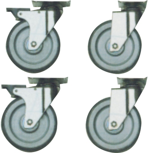 [KR2F] Kit 4 wheels, 2 with brake