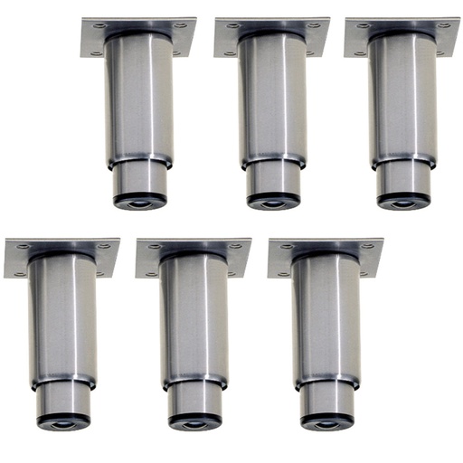 [PRX6-HE] Kit 6 adjustable feet in stainless steel for cupboards