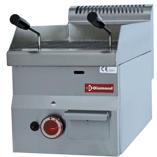 [G60/GPL3T] Lava stone gas grill with cast iron cooking grid -Top-