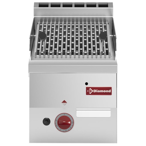 [G60/GPL3T-N] Lava stone gas grill with cast iron cooking grid -Top-