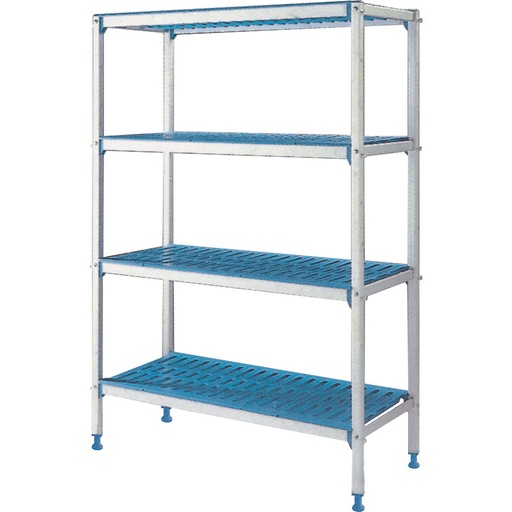 [RLA/074-4/EF] Linear rack in aluminium 4 levels "Modular Rack" 