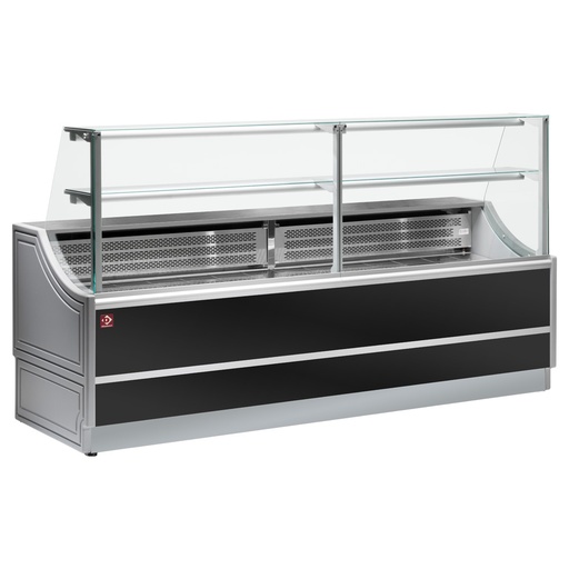 [OL104/B2-NN] Neutral glas displays staight panel 90°, without storeroom
