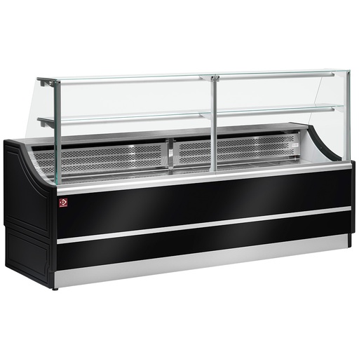 [OL104/B5-NN] Neutral glas displays staight panel 90°, without storeroom
