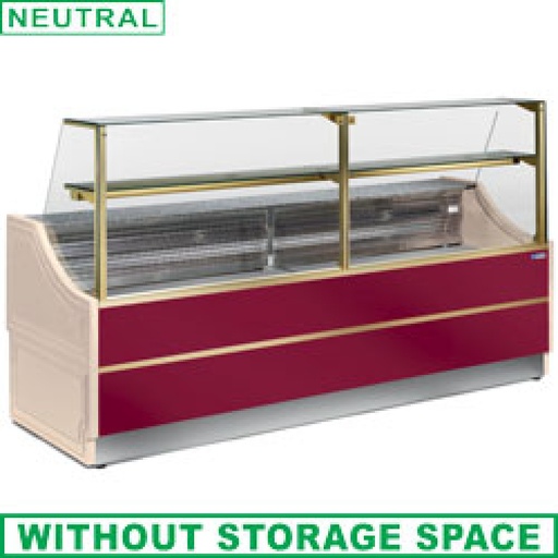 [OL104/C2-NN] Neutral glas displays staight panel 90°, without storeroom