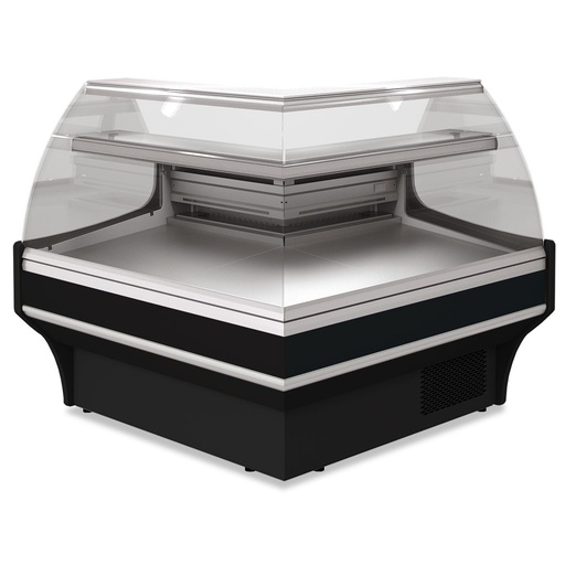 [ATL/C9-RB-B5] Open angle 90°, ventilated, low glass - BLACK
