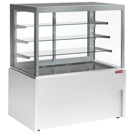 [CB10HT-W7] Panoramic display counter, heated, 4 levels, without storage room - WHITE