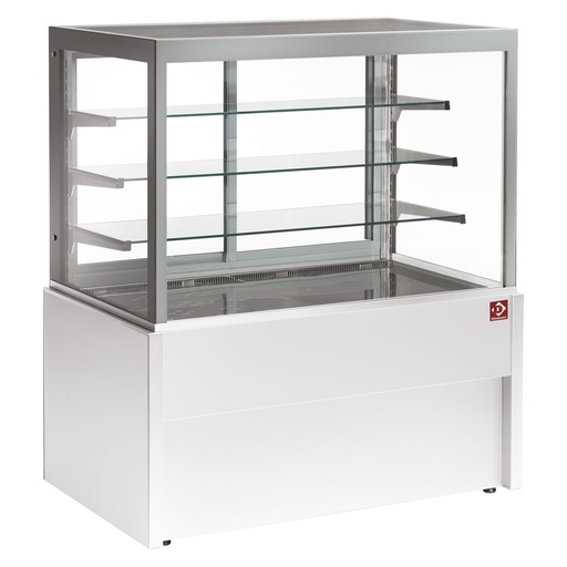[CB15HT-W7] Panoramic display counter, heated, 4 levels, without storage room - WHITE