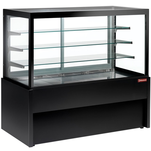 [CB10NN-B9] Panoramic display counter, neutral, 4 levels, without storage room - BLACK