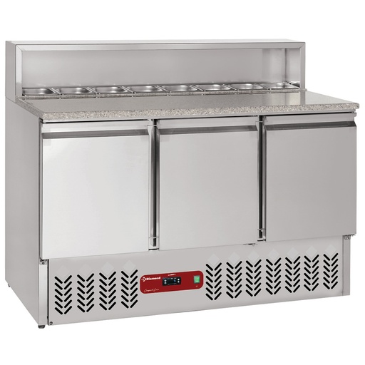 [SR3/R6] Preparation table 3 doors GN 1/1, 380 Lit, refrigerated structure 8x GN1/6-150 mm