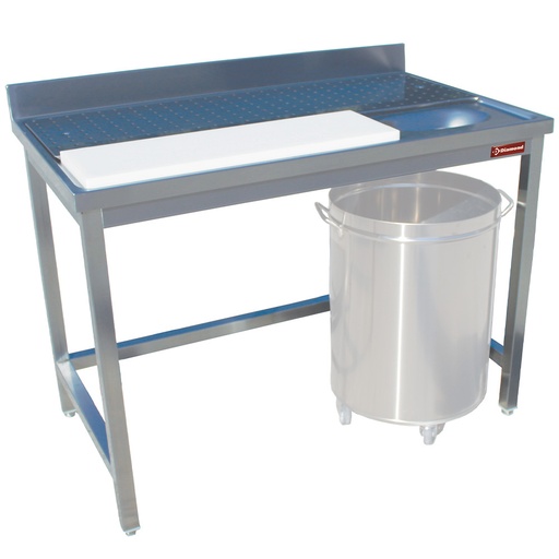 [TPC1870A] Preparation table meat/fish, wall