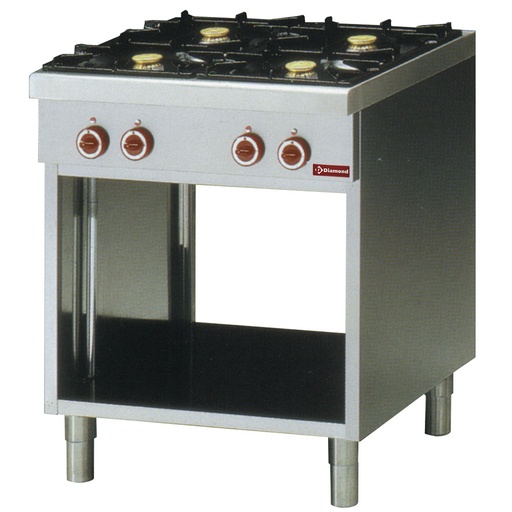 [G65/4BP7-EC] Range 4 burners, on open cupboard