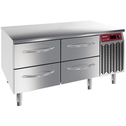 [N77/R212G-9D] Refrigerate base, 4x1/2 drawers GN 1/1-h 100 mm