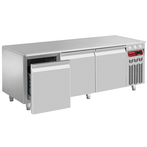 [N65/R316G-R2] Refrigerated base, 3 drawers GN 1/2 + 1/3 h200 mm
