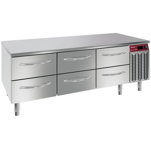 [N77/R316G-9E] Refrigerated base, 6x1/2  drawers GN1/1- h 100 mm