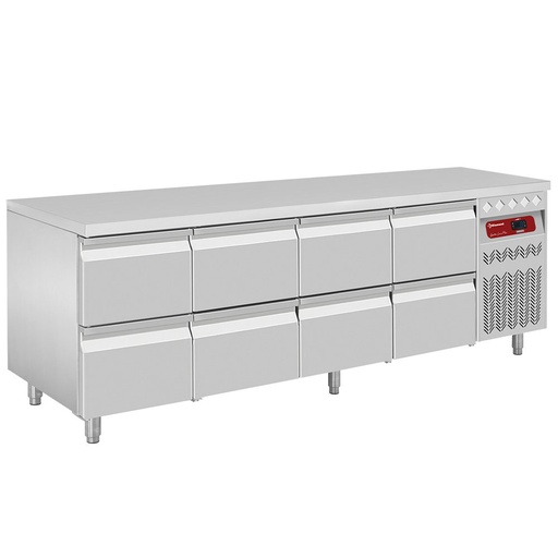[N77/R420G-EL8] Refrigerated base, 8X 1/2 drawers GN1/1-h 100 mm