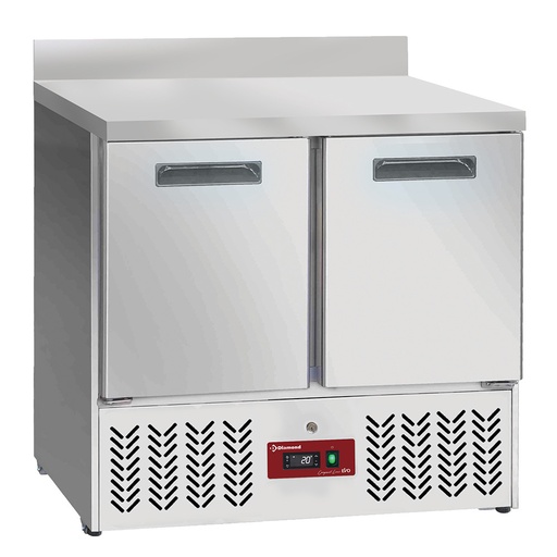 [SA26/X2D] Refrigerated counter 2 doors GN 1/1, with backsplash