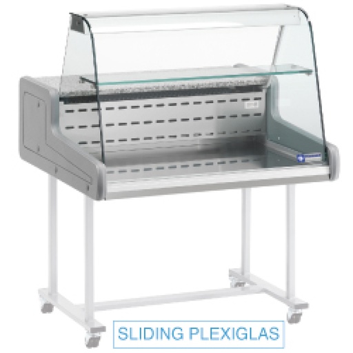 [SUPER/15-ZC] Refrigerated display counter - curved glass panel