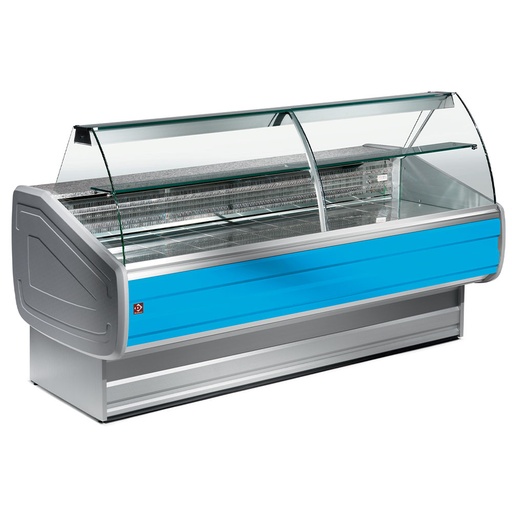 [MY15/B1-VV/R2] Refrigerated display counter curved glass, ventilated, with reserve