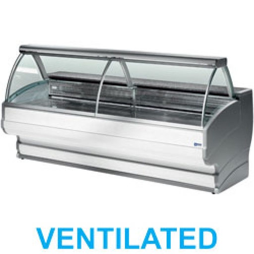 [TO35/A1-VV] Refrigerated display counter curved glass, ventilated, with reserve
