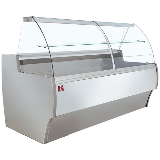 [MA20/E8-R2V] Refrigerated display counter curved glass, ventilated, with reserve - GREY/WHITE