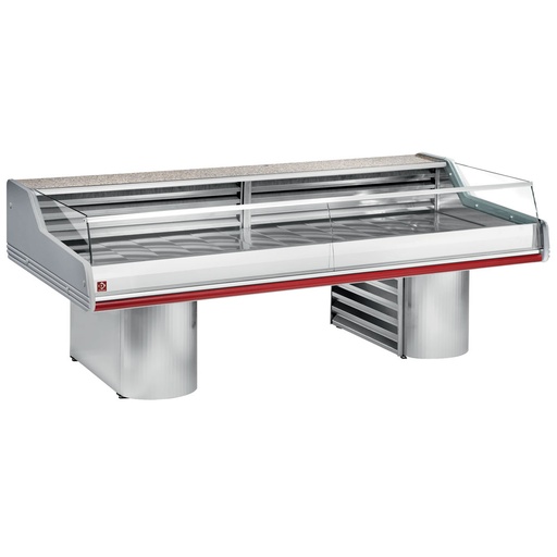 [SG35BS/C1] Refrigerated display counter with glass " Self-Service ", on bases