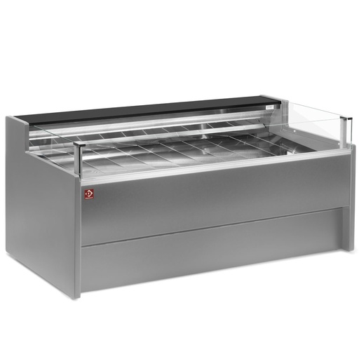 [VZ30/G8-VR2/SS] Refrigerated display counter with glass Self-service, ventilated, with reserve - GREY