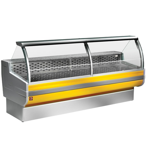 [CR200/C1] Refrigerated display counter, curved glass with storage space