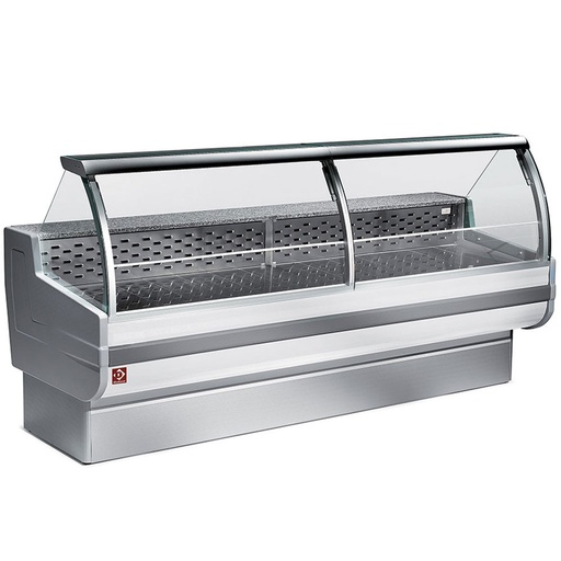[CR104/A1-VV] Refrigerated display counter, curved glass, ventilated, with reserve