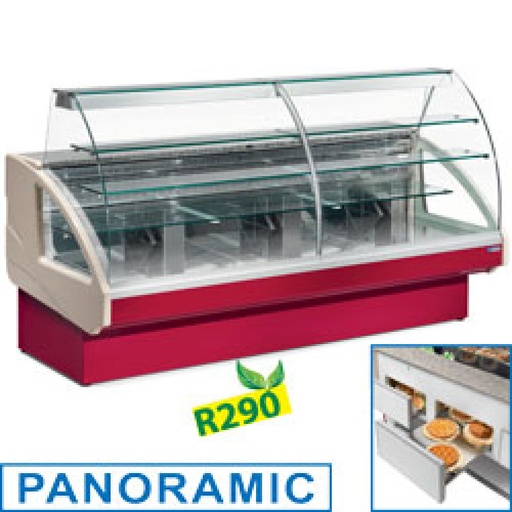[UT14/B4-R2] Refrigerated display counter, static, drawer system, without reserve
