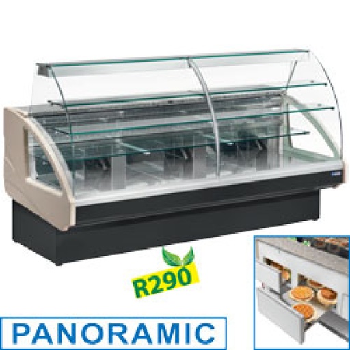 [UT22/A4-R2] Refrigerated display counter, static, drawer system, without reserve