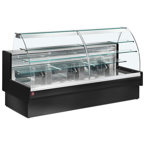 [VE22/B5-R2P] Refrigerated display counter, static, drawer system, without reserve - BLACK