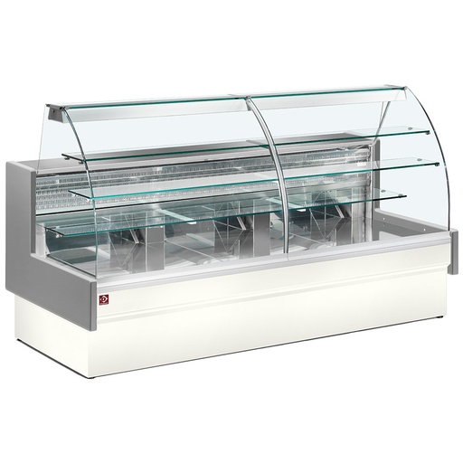 [VE22/E8-R2P] Refrigerated display counter, static, drawer system, without reserve - GREY/WHITE