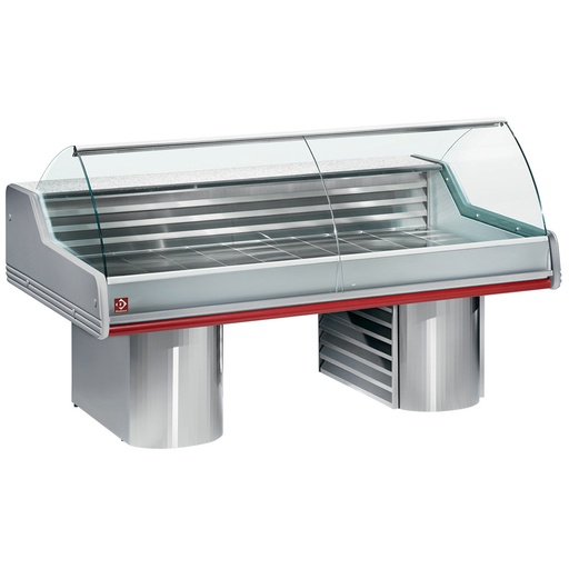 [SG25B/C1-R2] Refrigerated display counters with curved glass, on bases