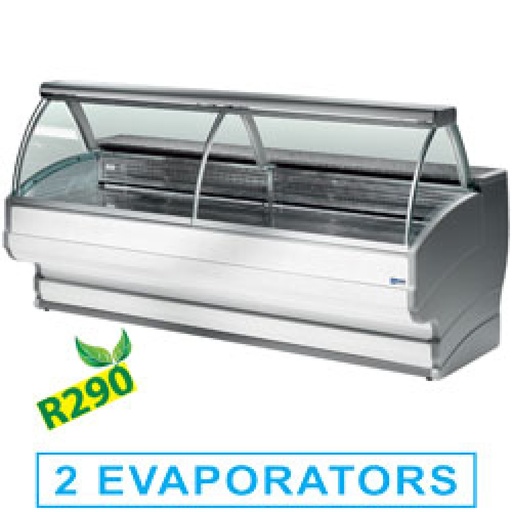 [TO20/A1-R2] Refrigerated display counters, curved glass with storage space