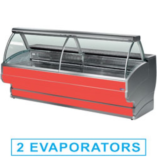 [TO20/B1] Refrigerated display counters, curved glass with storage space