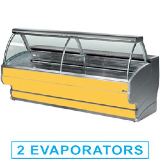 [TO20/C1] Refrigerated display counters, curved glass with storage space