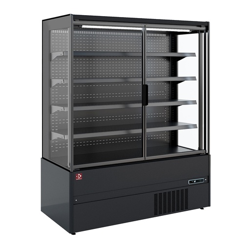 [LML20-F5] Refrigerated wall element, self-service, swing doors - FULL BLACK