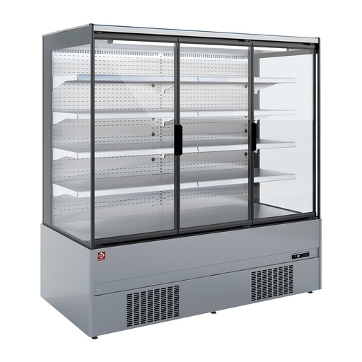 [QML13-HX] Refrigerated wall element, self-service, swing doors - FULL INOX