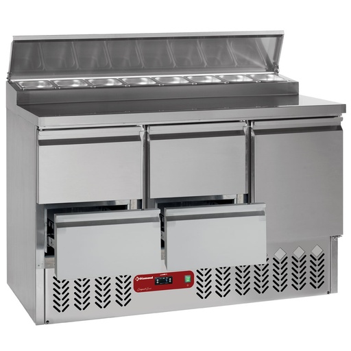[SALP3/R6_2XGC1/2/R6] Refrigerating table composed of :