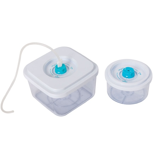 [S3T-K2B] Set of 2 food polycarbonate containers + pipe