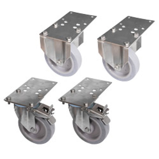 [A22/KR2F-N] Set of 4 wheels (2 with brakes)