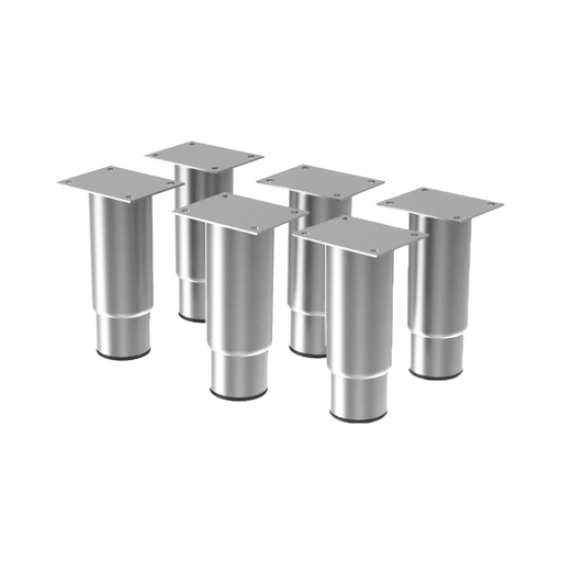 [K-PR/126] Set of 6 adjustable stainless steel feet (h.125mm)