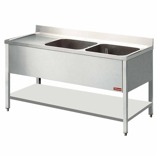 [L2021S-D] Sink 2 tanks and 1 drain surface