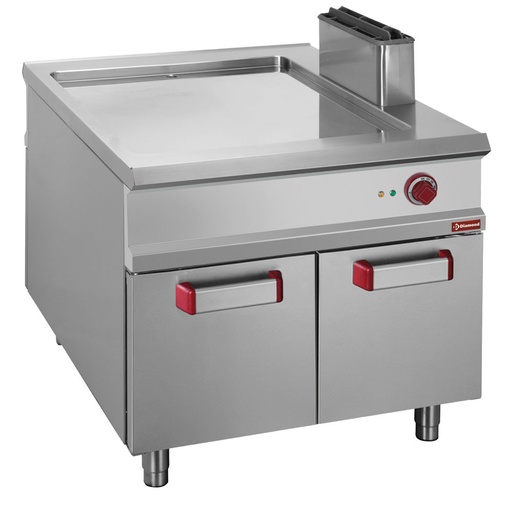 [E1/PLCA2] Smooth elec. fry top, chromium-plated, cupboard - PASS-THROUGH