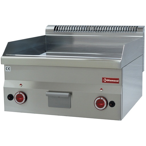 [G60/PLCD6T] Smooth gas cooking plate "chromium" -Top-