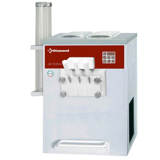 [DST/2-15AG] Soft ice-cream machine, 2 flavors + mixed ice cream, 13,5 Kg/h, air conden.
