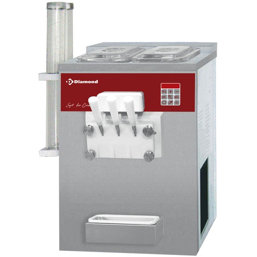 [DST/2-15AP] Soft ice-cream machine, 2 flavors + mixed ice cream, 15 Kg/h, air conden.