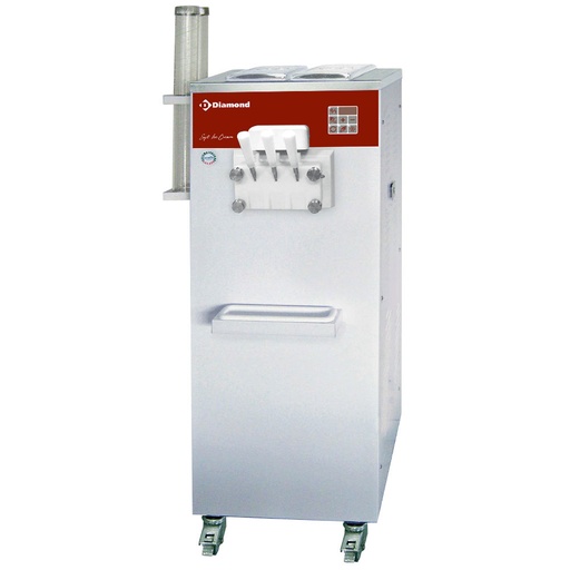 [DST/2-27AG] Soft ice-cream machine, 2 flavors + mixed ice-cream, 22.5 Kg/h, air conden.